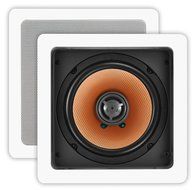 OSD Audio CW840SQ White 8-inch Poly Square In-Ceiling or In-Wall Speaker Pair N3
