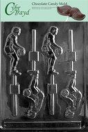 Cybrtrayd S006 Sports Chocolate Candy Mold, Basketball Player Pop