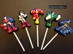 Super Heroes Chocolate Candy Lollipop Mold