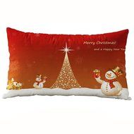 Pillow Cover,Haoricu Christmas Snowflake Rectangle Cotton Line Pillow Cases Cushion Covers (F2) N29