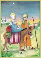Entertaining with Caspari Flight into Egypt Christmas Cards (Box of 16)