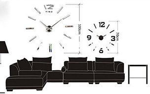 Wall Clock 3d Acrylic Mirror Clocks Reloj De Pared Quartz Watch Home Living Room Modern Diy N3
