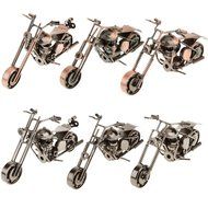 Handmade Wrought Iron Motorcycle Model Bronze Black#3 - Black N10