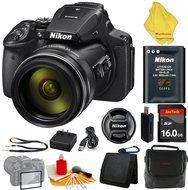 Nikon COOLPIX P900 Digital Camera with 83x Optical Zoom and Built-In Wi-Fi(Black)+ Case+16 GB Card+Reader + 6pc...