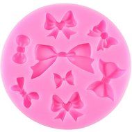 Mujiang 8 Mini Bow Silicone Sugar Clay Gumpaste Cake Decorating Molds