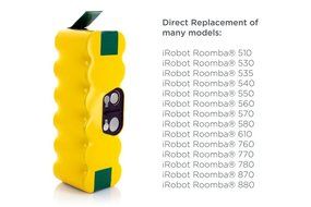 Tenergy Replacement Battery for iRobot R3 500, 600, 700 &amp; 800 series 14.4V APS Battery N9
