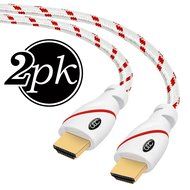 HDMI Cable 2.0 - 3 Feet 4K Ultra-High Speed ( 2-PK, 0.9 Meter ) Supports Ethernet Audio Return ( ARC ) Ultra HD... N8