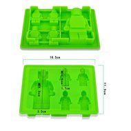 GoFriend&reg; 6pcs Silicone Building Brick &amp; Multi-size Minifigure Robot Ice Tube Tray Candy Mold Set, Chocolate Molds...