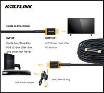 Boltlink High Speed 4K Hdmi Cable 25 feet 7.8m Supports Ethernet 3d 4k 1080p and Audio Return Channel. N9