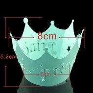 Bit Fly Princess Crown Baby Shower Birthday Party Laser Cut Celebration Decor Cupcake Wrapper Wraps Case (50pc...