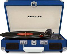 Crosley CR8005D-PI Cruiser Deluxe Portable 3-Speed Turntable with Bluetooth, Pink N22