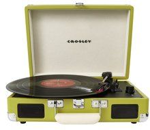 Crosley CR8005D-PI Cruiser Deluxe Portable 3-Speed Turntable with Bluetooth, Pink N26