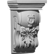 Ekena Millwork COR06X04X10OA 6 3/4-Inch W x 4 3/8-Inch D x 10 3/4-Inch H Oak Leaf Corbel by Ekena Millwork