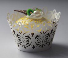 KKwell 50pcs Hollow Laser Beautiful Cake Baking Side Wedding Cake Cups (White)