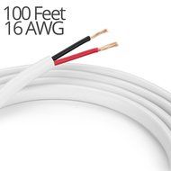 In Wall Speaker Wire | 100 Feet | 12AWG CL3 Rated 2-Conductor Wire White Oxygen Free Copper includes banana plugs... N13