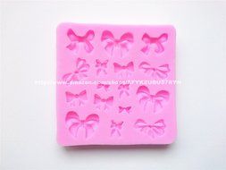 Bowknots Shaped Silicone Mould for Fondant Cake Sugar Paste Cake Decoration 3d Cake Toppers Mold Soap Mold 7*7...