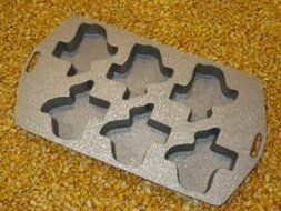Cast Aluminum Texas Shaped Cake or Cornbread Pan (Select Pan Type Below) (6 Space Cornbread Pan)