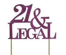 All About Details Pink 21-&amp;-legal Cake Topper