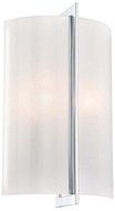 Minka Lavery 6390-77 2 Light Wall Sconce in Chrome Finish w/ White Iris Glass by Minka Lavery