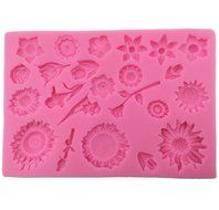 Assorted Flowers SILICONE sugarcraft art MOULD cake decorating fondant gum paste chocolate candy mold