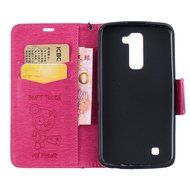 LG K10 Case, LG K10 Wallet Case,PHEZEN Cute Bear Don&#039;t Touch My Phone Design PU Leather Wallet Case Stand Flip... N112