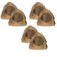 Acoustic Audio B6RS Sandstone 6.5" Rock Speaker 3 Pair Pack Outdoor Weatherproof
