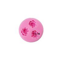 SHINA New Arrival Fondant Silicone Sugar Three Circular Peony Flowers Shaped Cake Craft Mold For Your Baby