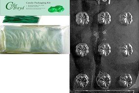 Cybrtrayd P017 Bite Size 4-Leaf Clover Chocolate Candy Mold with Exclusive Cybrtrayd Copyrighted Chocolate Molding...