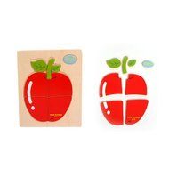Apple Car Puzzles Toys ，BeautyVan Wooden Apple Puzzle Educational Developmental Baby Kids Training Toy