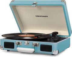 Crosley CR8005D-PI Cruiser Deluxe Portable 3-Speed Turntable with Bluetooth, Pink N30