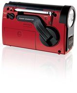 Weather X WR182R NOAA Weather Band and AM/FM Radio Flashlight with Dynamo Hand Crank Power (Red/Black) N3