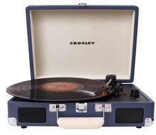 Crosley CR8005D-PI Cruiser Deluxe Portable 3-Speed Turntable with Bluetooth, Pink N39