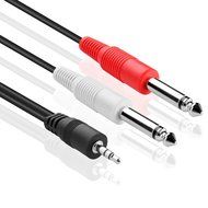 TNP Premium 3.5mm TRS to Dual 1/4 Inch TS Audio Cable (6FT) - Male 3.5mm 1/8" Stereo AUX Auxiliary to 6.35mm 1... N3