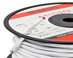 In Wall Speaker Wire | 100 Feet | 12AWG CL3 Rated 2-Conductor Wire White Oxygen Free Copper includes banana plugs... N21