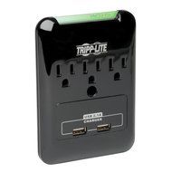 Tripp Lite 4 Outlet Surge Protector/Suppressor, Wall Mount Direct Plug-in, &amp; $10K INSURANCE (TLP4BK) N9