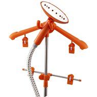 HomCom 40 Ounce Adjustable Upright Fabric Garment Steamer - Orange N3