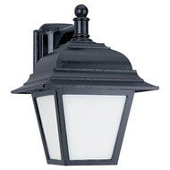 Sea Gull Lighting 89316BLE-12 Bancroft - One Light Outdoor Wall Sconce, Black Finish with Smooth White Glass by...