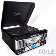 Pyle PTR8UBTBK Bluetooth Turntable System, Retro Vintage Classic Style Vinyl Record Player with Vinyl-to-MP3 Recording... N7