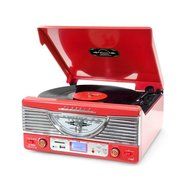 Pyle PTR8UBTBK Bluetooth Turntable System, Retro Vintage Classic Style Vinyl Record Player with Vinyl-to-MP3 Recording... N8