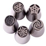 Pastry Tips Set 5Pcs/Lot Russian Tulip Icing Piping Nozzles Kitchen Cake Decoration Decor Tips Tool #83838