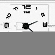 MuLuo Creative Numbers Wall Clock DIY Acrylic Mirror Wall Stickers Watches For Living room gold