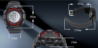 docooler Sunroad FR712A Digital All In One 3ATM Waterproof Fishing Barometer Altimeter Thermometer Watch Multifunction N8