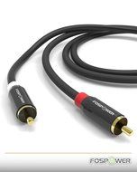 FosPower (6 Feet) 2 RCA M/M Stereo Audio Cable [24K Gold Plated | Copper Core] 2RCA Male to 2RCA Male [Left /... N9