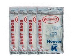 12 Hoover Type K Spirit Vacuum Bags, Canisters, Encore, Supremacy, Older Runabout Vacuum Cleaners,4010028K, 4010100K... N2