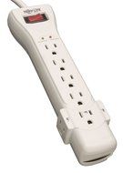 Tripp Lite 7 Outlet Surge Protector Power Strip 15ft Cord Right Angle Plug 2160 Joules Tel (SUPER7TEL15) N7