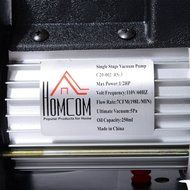 HomCom Single Stage 7 CFM Rotary Vane Vacuum Pump - Black/Silver N4