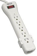 Tripp Lite 7 Outlet Surge Protector Power Strip 15ft Cord Right Angle Plug 2160 Joules Tel (SUPER7TEL15) N8