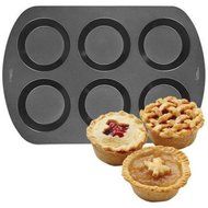 Black 6-Cavity Mini Pie Pan 2105-0486 by Wilton