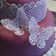 Jiuhong Silicone Butterfly Lace Fondant Embossing Dies Cake Decorating Sugarcraft Moulds N6