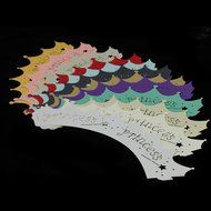 Bit Fly Princess Crown Baby Shower Birthday Party Laser Cut Celebration Decor Cupcake Wrapper Wraps Case (50pc... N4